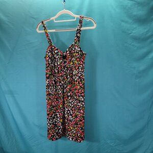 Guess USA Floral Spaghetti Strap Dress With Heart Cutout Detail